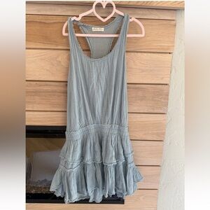 Loveshackfancy Women's Blue Sleeveless Ruffle Dress Size 0